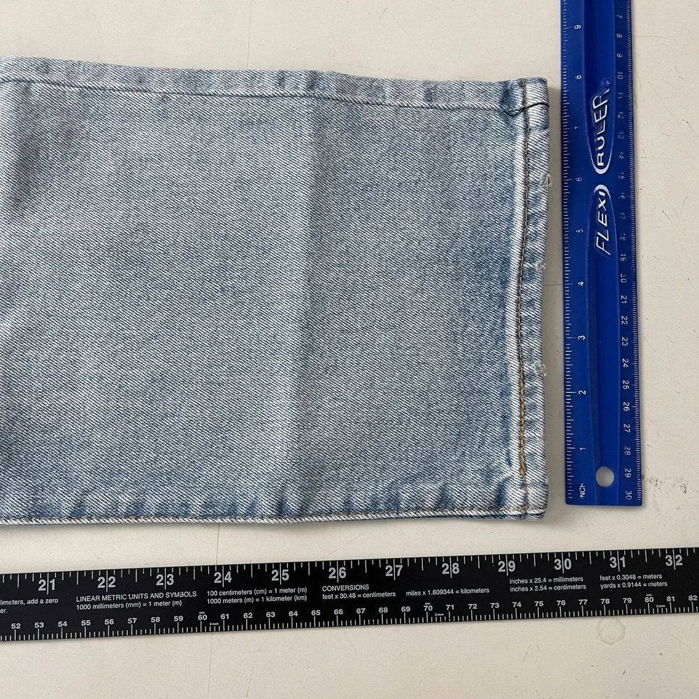 Levis 501 Jeans Mens 33x30 Blue Original Button Fly Distressed Denim Grunge Y2K